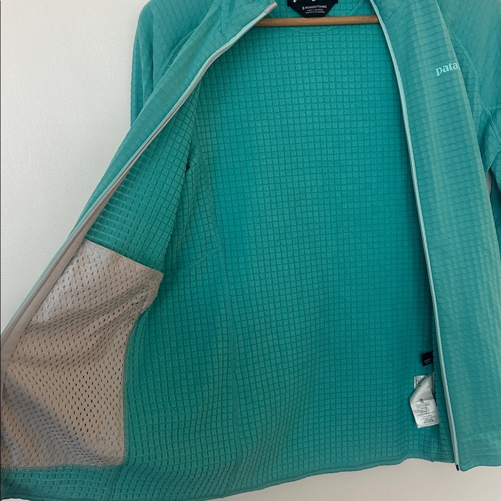 Patagonia R1 Full Zip Jacket Teal Grid Fleece Polartec Women S - Picture 13 of 13